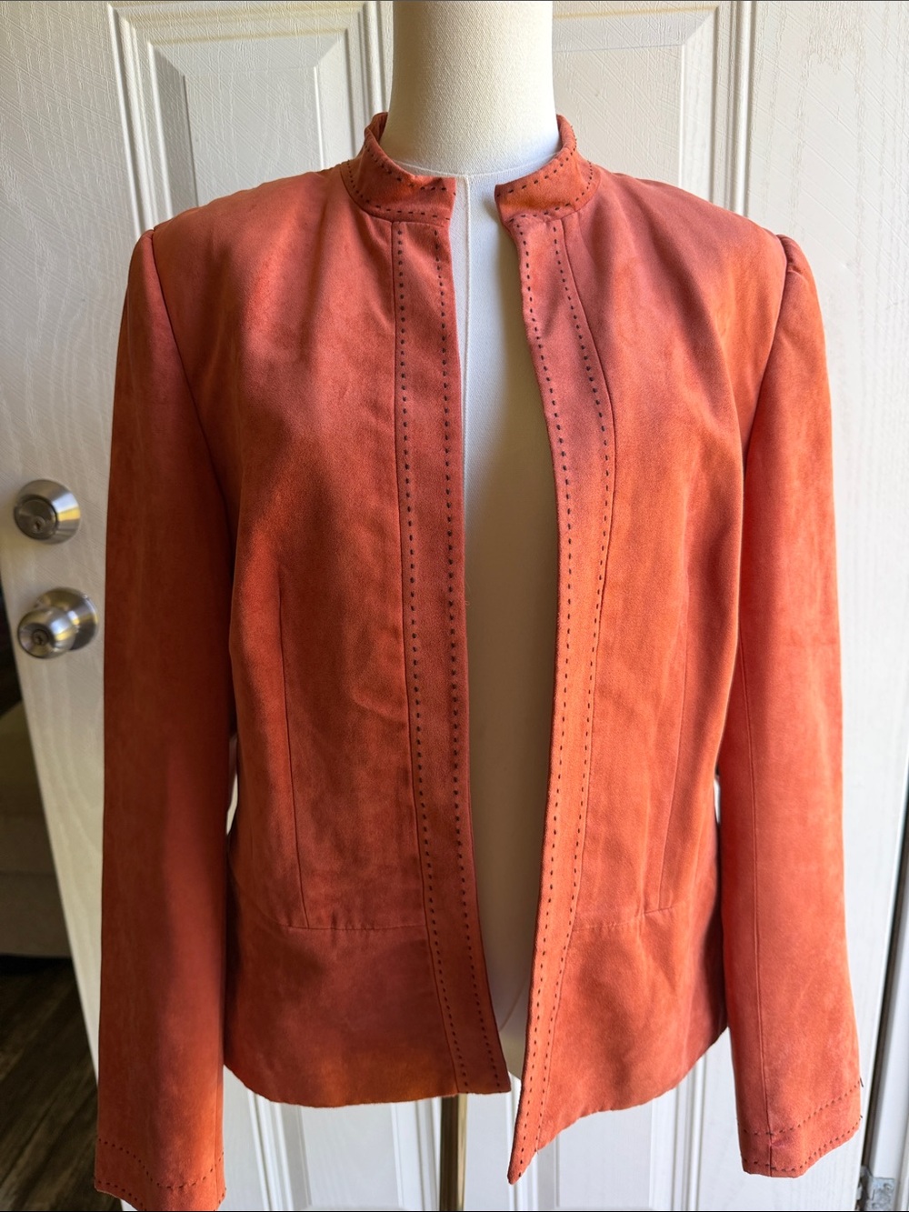 Western Chic Faux Suede Jacket Boho Fall Coat Size M